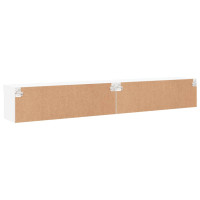 Produktbild för TV-bänk med LED-belysning 2 st vit 100x30x30 cm
