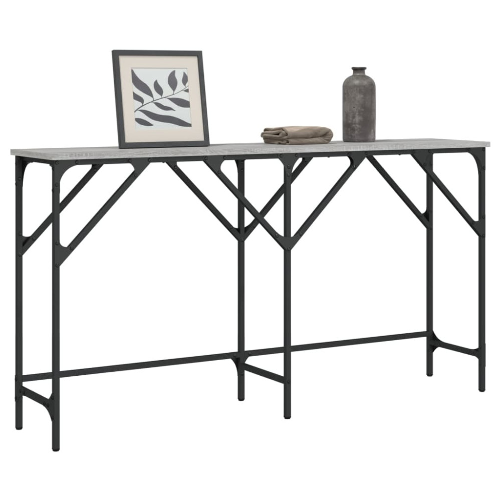 Produktbild för Avlastningsbord grå sonoma 140x29x75 cm konstruerat trä