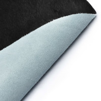 Produktbild för Äkta kohudsmatta svart och vit 180x220 cm
