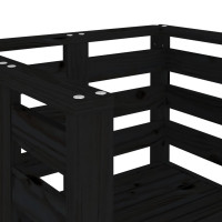 Produktbild för Trädgårdsstolar 2 st svart 61,5x53x71 cm massiv furu