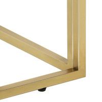 Produktbild för Soffbord guld rostfritt stål och massivt trä