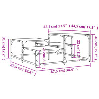 Produktbild för Soffbord sonoma-ek 87,5x87,5x40 cm konstruerat trä