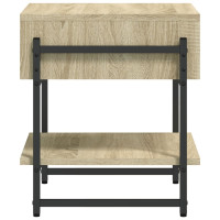 Produktbild för Soffbord sonoma-ek 40x40x45 cm konstruerat trä