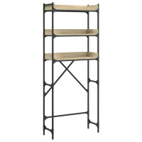 Produktbild för Tvättmaskinsskåp sonoma-ek 67x25x163 cm konstruerat trä