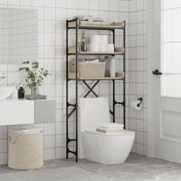 Produktbild för Tvättmaskinsskåp sonoma-ek 67x25x163 cm konstruerat trä
