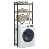Produktbild för Tvättmaskinsskåp sonoma-ek 67x25x163 cm konstruerat trä