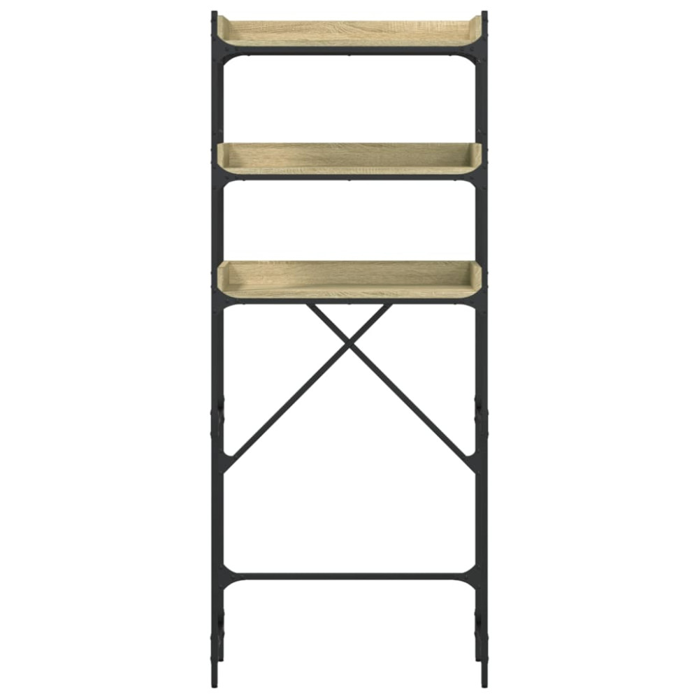 Produktbild för Tvättmaskinsskåp sonoma-ek 67x25x163 cm konstruerat trä