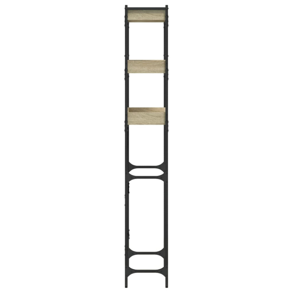 Produktbild för Tvättmaskinsskåp sonoma-ek 67x25x163 cm konstruerat trä