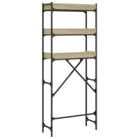 Produktbild för Tvättmaskinsskåp sonoma-ek 67x25x163 cm konstruerat trä