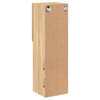 Produktbild för Tv-bänk med LED-belysning 2 st sonoma-ek 30,5x30x102 cm