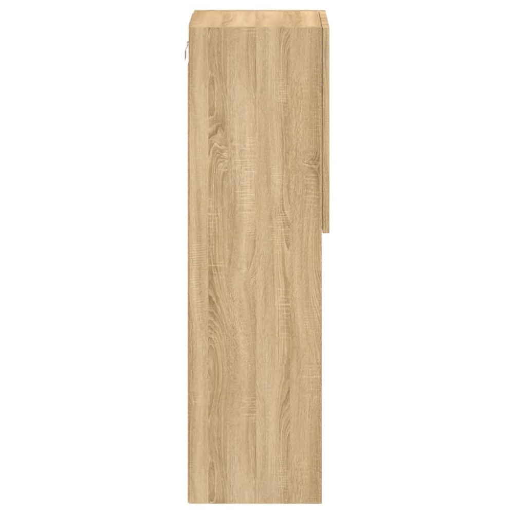 Produktbild för Tv-bänk med LED-belysning 2 st sonoma-ek 30,5x30x102 cm