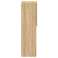 Produktbild för Tv-bänk med LED-belysning 2 st sonoma-ek 30,5x30x102 cm