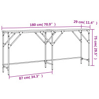 Produktbild för Avlastningsbord brun ek 180x29x75 cm konstruerat trä