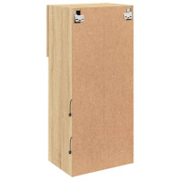 Produktbild för Tv-bänk med LED-belysning 2 st sonoma-ek 40,5x30x90 cm