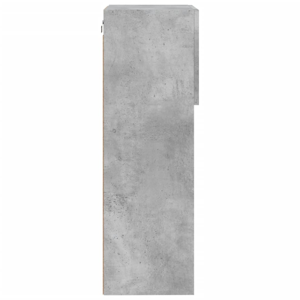 Produktbild för TV-bänk med LED-belysning 2 st betonggrå 40,5x30x90 cm