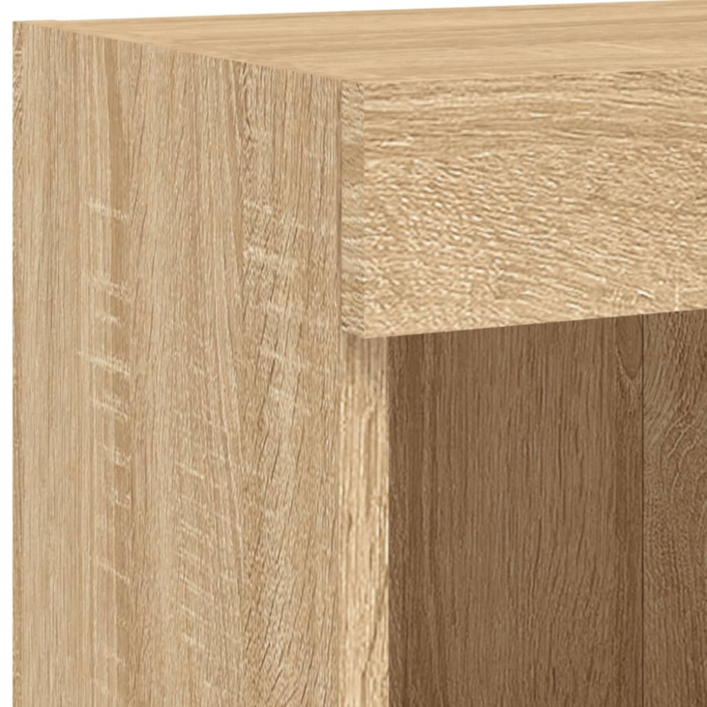 Produktbild för Tv-bänk med LED-belysning 2 st sonoma-ek 100x30x30 cm