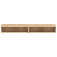 Produktbild för Tv-bänk med LED-belysning 2 st sonoma-ek 100x30x30 cm