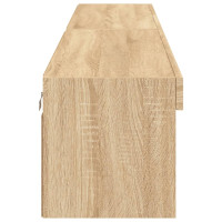 Produktbild för Tv-bänk med LED-belysning 2 st sonoma-ek 100x30x30 cm