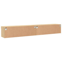 Produktbild för Tv-bänk med LED-belysning 2 st sonoma-ek 100x30x30 cm