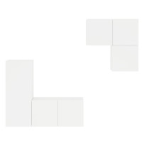 Miniatyr av produktbild för Tv-bänk 4 delar vit konstruerat trä