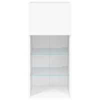Produktbild för TV-bänk med LED-belysning 2 st vit 40,5x30x90 cm