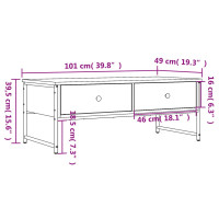 Produktbild för Soffbord grå sonoma 101x49x39,5 cm konstruerat trä