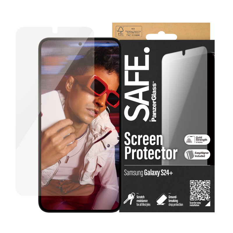 Produktbild för PanzerGlass SAFE95667 skärm- och baksidesskydd till mobiltelefon Genomskinligt skärmskydd Samsung 1 styck