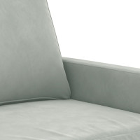 Produktbild för 2-sitssoffa ljusgrå 120 cm sammet