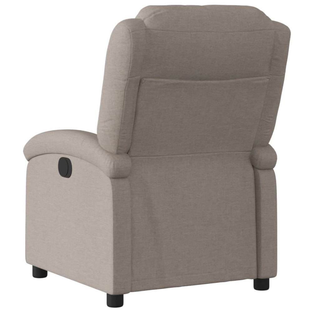 Produktbild för Elektrisk reclinerfåtölj taupe tyg