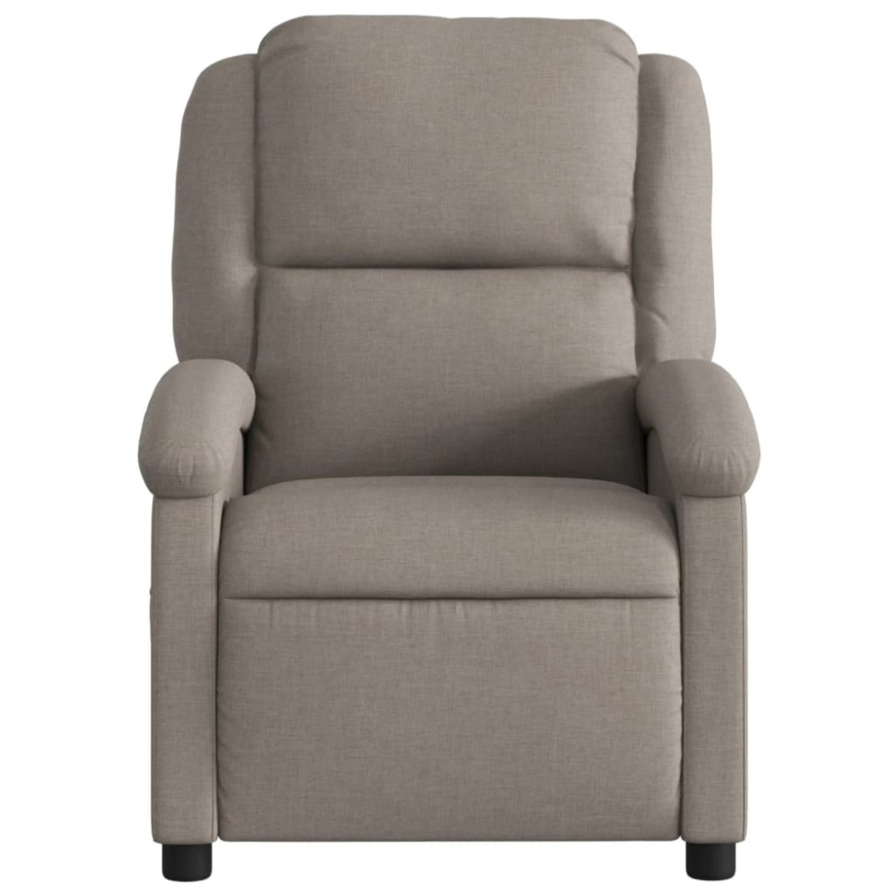 Produktbild för Elektrisk reclinerfåtölj taupe tyg