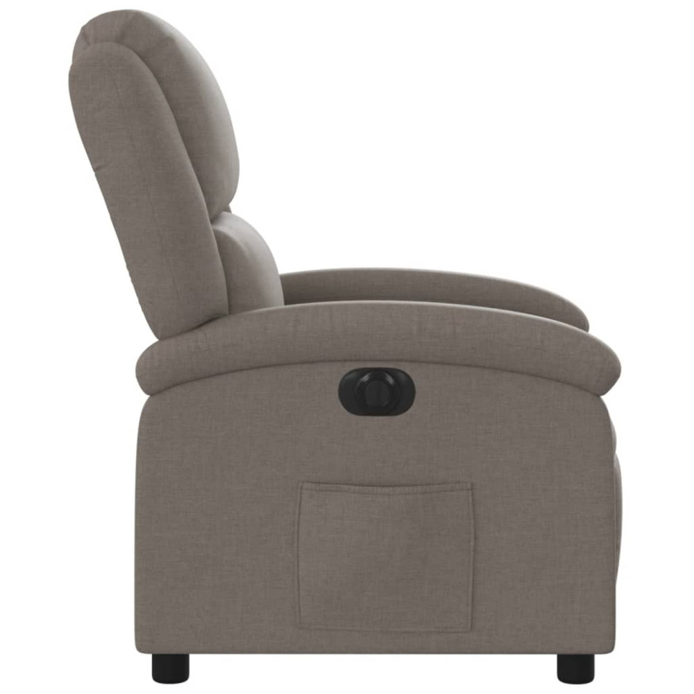 Produktbild för Elektrisk reclinerfåtölj taupe tyg