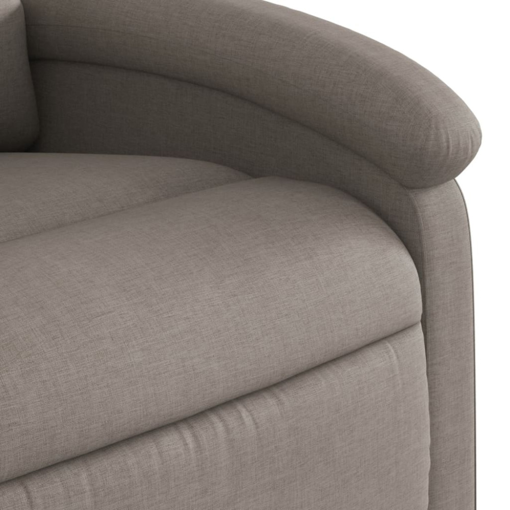 Produktbild för Elektrisk reclinerfåtölj taupe tyg