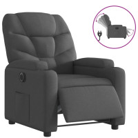 Produktbild för Elektrisk reclinerfåtölj svart tyg