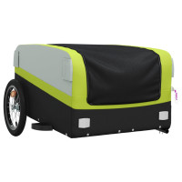 Miniatyr av produktbild för Cykelvagn svart och grön 45 kg järn