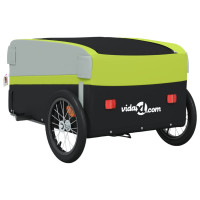 Miniatyr av produktbild för Cykelvagn svart och grön 45 kg järn