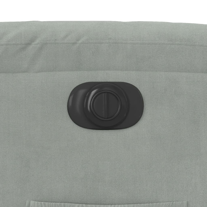 Produktbild för Elektrisk reclinerfåtölj ljusgrå sammet