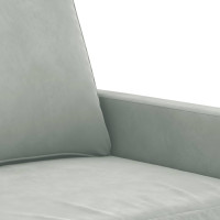 Produktbild för 2-sitssoffa ljusgrå 140 cm sammet