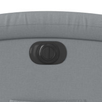 Produktbild för Elektrisk reclinerfåtölj ljusgrå tyg