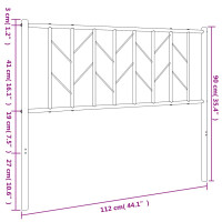 Produktbild för Huvudgavel metall vit 107 cm