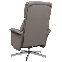 Produktbild för Massagefåtölj med fotstöd taupe tyg