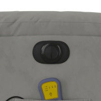 Produktbild för Elektrisk massagefåtölj ljusgrå mikrofibertyg