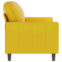 Produktbild för 2-sitssoffa gul 120 cm sammet