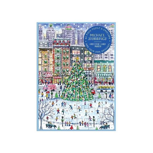 Galison Michael Storrings Christmas in the City Greeting Card Puzzle (bok, eng)