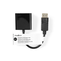 Produktbild för Nedis CCGT37350BK02 videokabeladapter 0,2 m DisplayPort VGA (D-Sub) Svart
