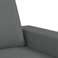 Produktbild för 3-sitssoffa med fotpall Mörkgrå 180 cm tyg