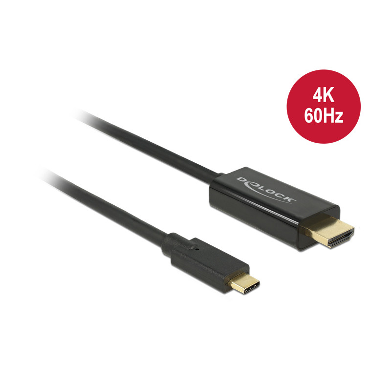 Produktbild för DeLOCK 85291 videokabeladapter 2 m USB Type-C HDMI Svart