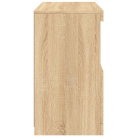 Produktbild för Skänk med LED-belysning sonoma-ek 60x37x67 cm