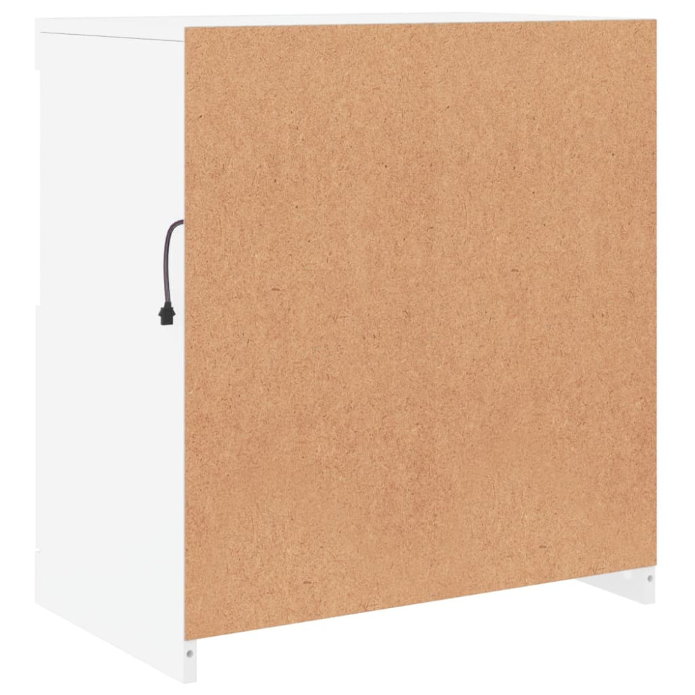 Produktbild för Skänk med LED-belysning vit 60x37x67 cm