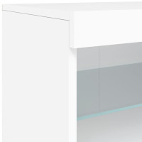Produktbild för Skänk med LED-belysning vit 60x37x67 cm