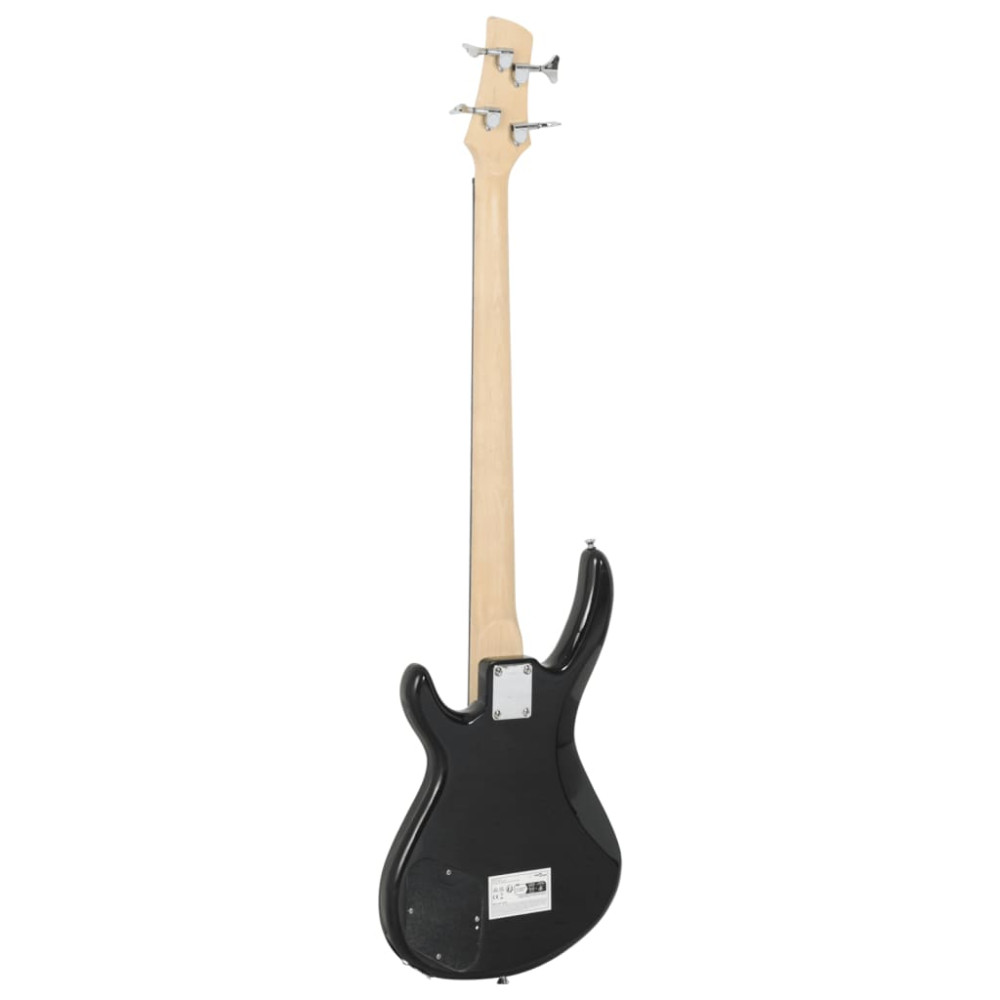 Produktbild för Elektrisk basgitarr för nybörjare med väska blå&svart 4/4 46"